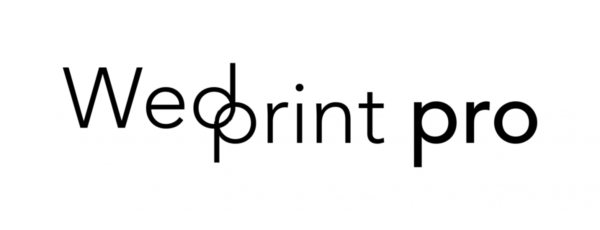 Logo for Wedprint pro. Wedding cards.