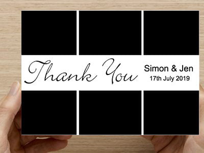 A template for designing your own wedding thank you cards