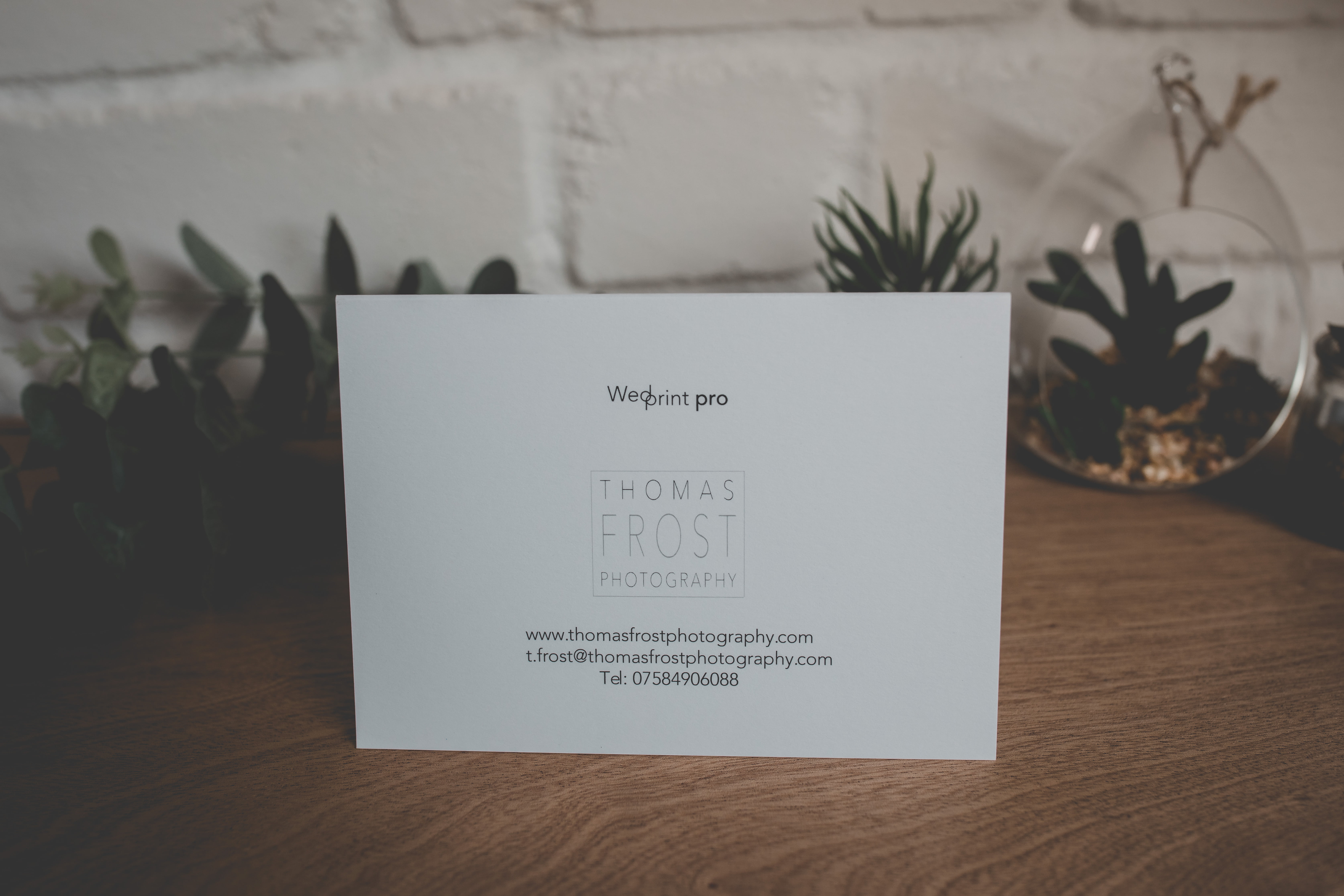 branding for photographer on thank you card