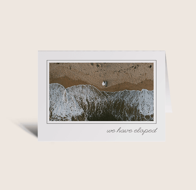 Martha Elopement Cards. Customisable