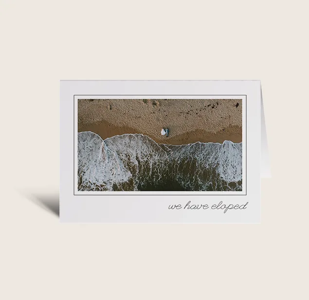 Martha Elopement Cards. Customisable