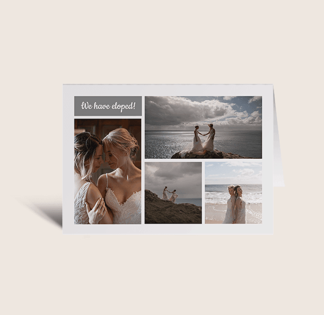 Jules Elopement Cards. Customisable