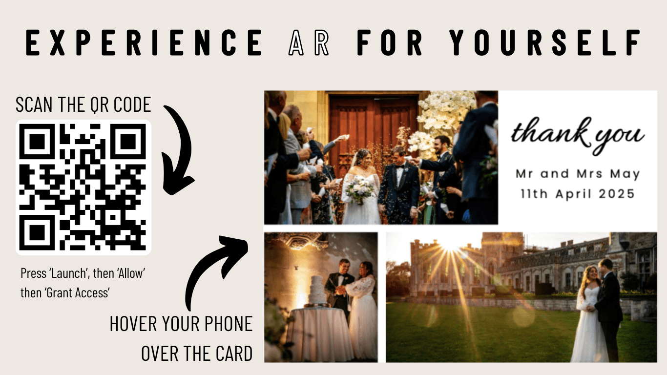 AR sample thank you card wedprint pro rafe albrook
